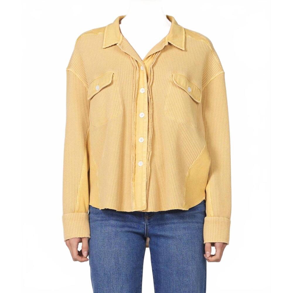 NEW DEAR JOHN DENIM foster button front jacket in oak buff